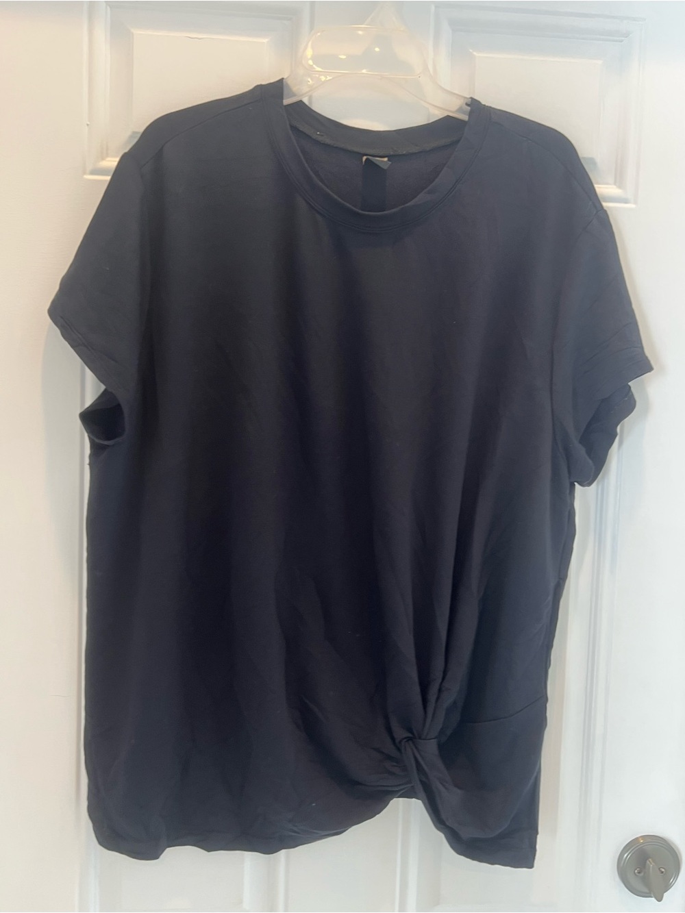 Skechers Knot-Front Black T-Shirt Women's size XXL # 966